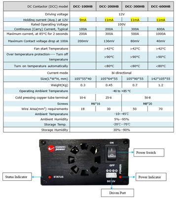 ODM 300A 600A 12v Bms Lifepo4 Bateria de íons de lítio DC Contator Relay SSR