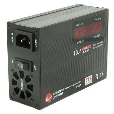 Carregador de bateria de tipo SMPS certificado RoHS UAV 13A 30V 400W