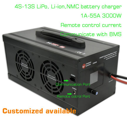 ODM 13S NMC Carregador de bateria de lítio Li-ion 12v 54.6V 3000W