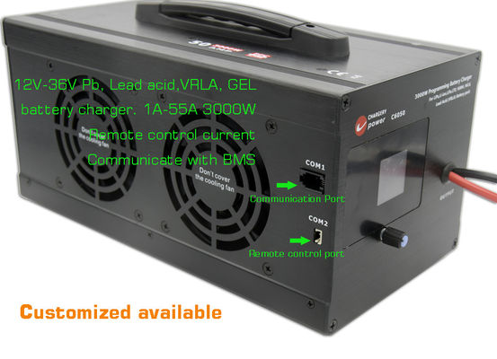 44.1V 3000W AC para carregador de bateria DC Carregador de célula de lítio 12V 24V 36V PB VRLA